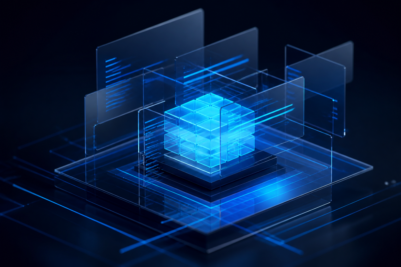 Abstract visual representing application development