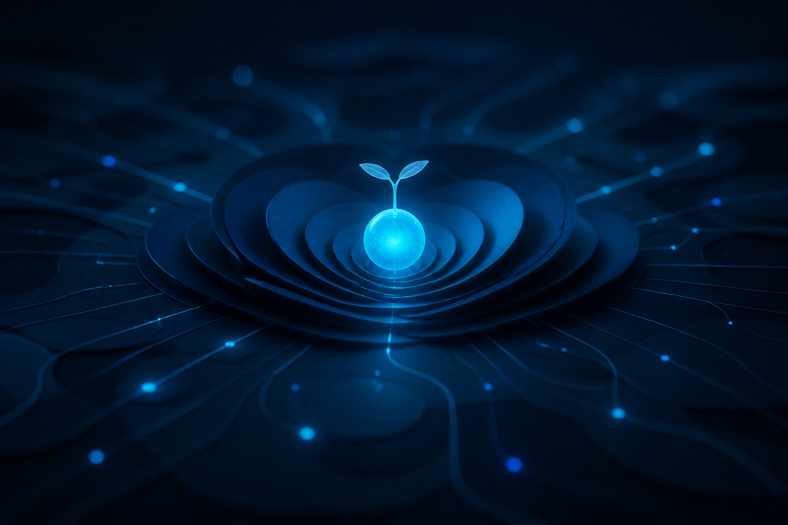 Abstract visual representing technology incubation